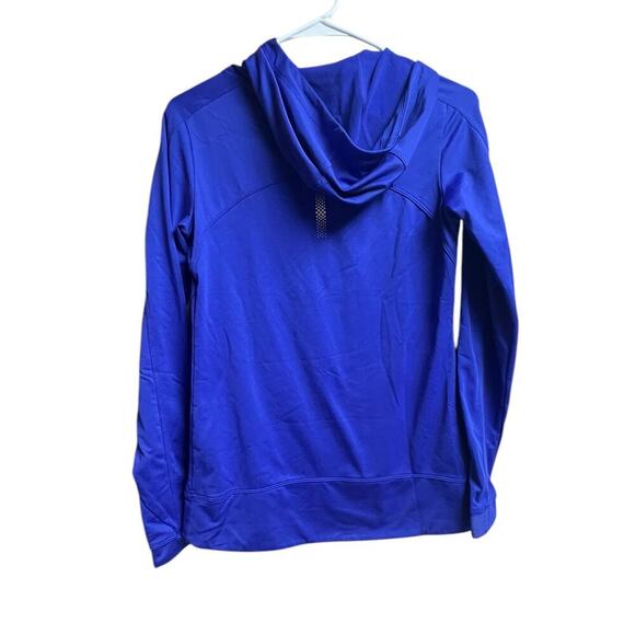 Athleta  Cowl Neck Hoodie Women's XS Purplish Blue Kangaroo Pocket - Picture 9 of 11